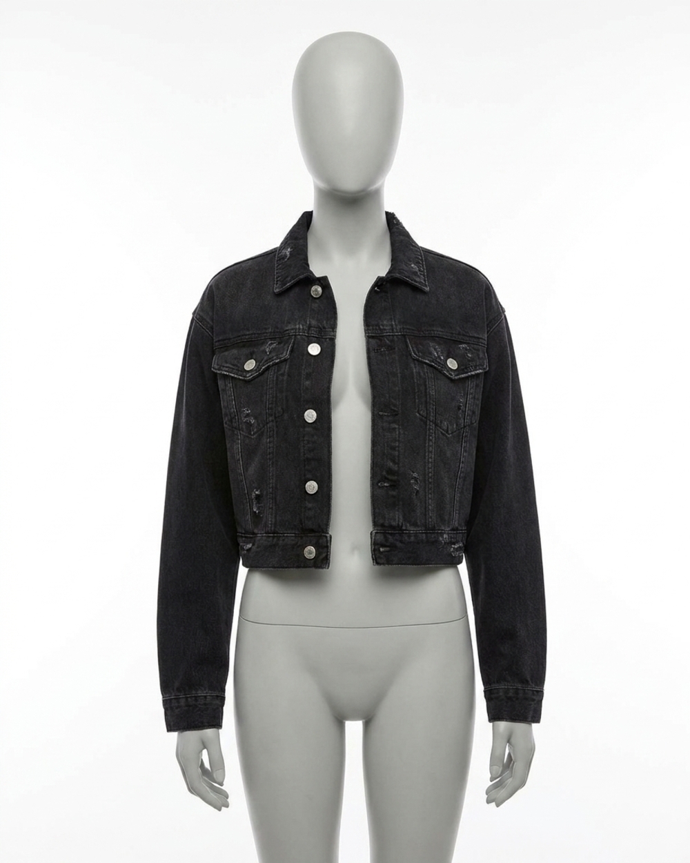 NEW DL1961 - WOMEN'S marianna hewitt annie oversized crop jacket in black salina